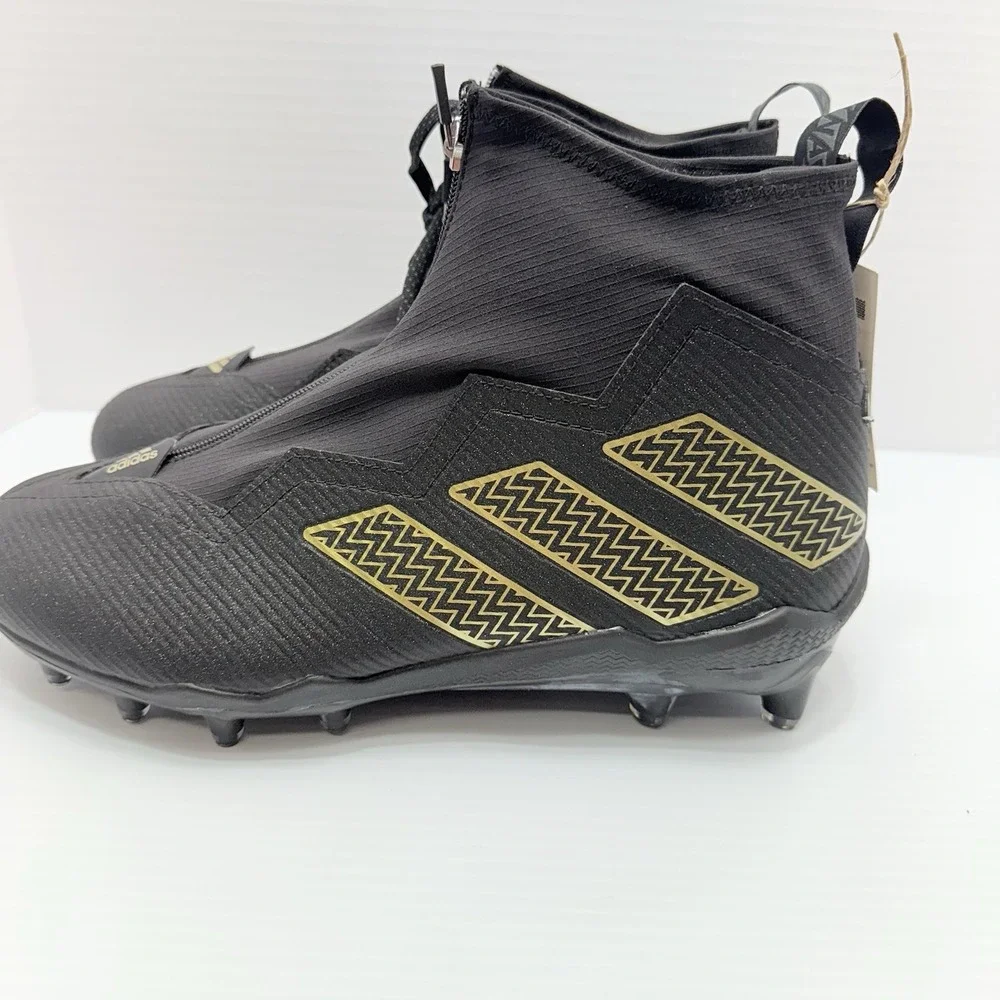 Men's Adidas Football Cleats Nasty 2.0 Black/Gold Size 12.5, Brand‎ New, Sports